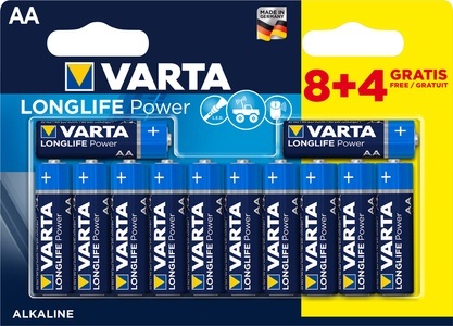 Varta, VARTA Batterie AA Longlife Power, VARTA Batterie Longlife Power 4906121472 AA/LR06, 12 Stück
