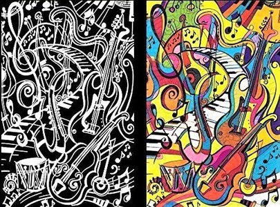 TataRuga, Mappe mit Gummiband aus Samt zum Ausmalen Mappe mit Gummiband aus Samt zum Ausmalen, TATARUGA Mappe B4 CT22 Musik