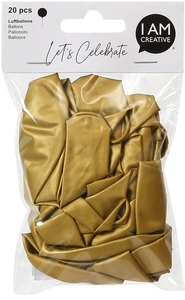 Micasa, Luftballons BECKY, Micasa, I AM CREATIVE Luftballons, gold, metallic 6010.75 20 Stück