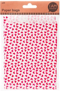 I am Creative, I AM CREATIVE Papiertüten, Herzen, 25 Stk., I AM CREATIVE Papiertüten 4087.222 Herzen, 25 Stück