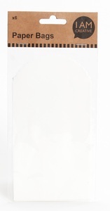 I am Creative, I AM CREATIVE Papiertüten, weiss, I AM CREATIVE Papiertüten, weiss 4087.24 6 Stück 13.5x8.7cm