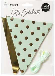 Micasa, Wimpelgirlande JILL, Micasa, I AM CREATIVE Wimpelgirlande, 3.6m 6010.976 mint, gold