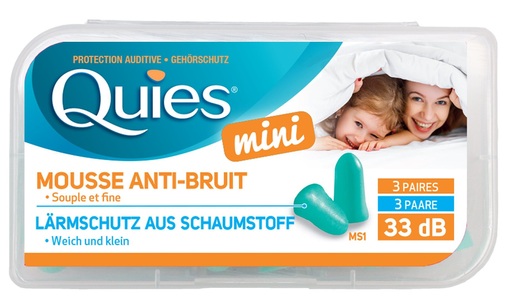 Quies, Quies Lärmschutz aus Schaumstoff MINI (6 Stück), Quies Lärmschutz aus Schaumstoff Mini (6 Stk)