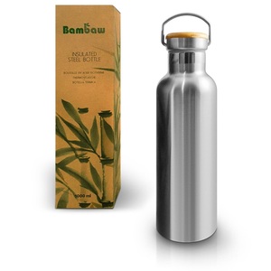 BAMBAW, BAMBAW isolierte Edelstahlflasche 1000ml, BAMBAW isolierte Edelstahlflasche 1000ml