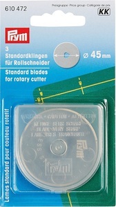 Prym, Prym - Ersatzklinge Ø 45 mm, für Rollschneider, 3 Stück, Prym Ersatzklingen Rollschneider 45 mm, Karte 3 Stück