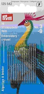 Prym, Prym Crewelnadeln Stahl, silber Nr. 3-9, Karte 16 Stück, Prym Crewelnadeln Stahl, silber Nr. 3-9, Karte 16 Stück