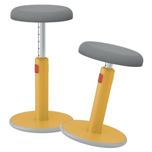 Leitz, Leitz Sitz/- Stehhocker Cosy, gelb, Sitzhöhe 46-79cm, 6518-00-19, Leitz Bürostuhl Ergo Cosy Aktiv Hocker Gelb