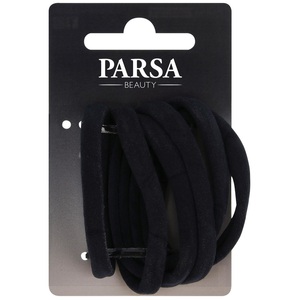 Parsa, Parsa Zopfhalter, metallfrei, schwarz 6 Stk., Strumpfbandoptik, Parsa Zopfhalter, metallfrei, schwarz 6 Stk., Strumpfbandoptik