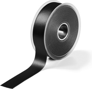 Prym, Prym Satinband, beidseitig gl&auml;nzend, schwarz 25 mm, Coupon 3 m, 100 % PES