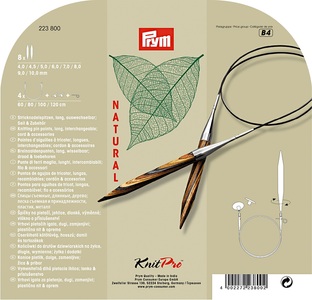 Prym, Prym Rundstricknadel, Set Natural 4.00 - 10.00 mm + Seile, Prym Rundstricknadel 4.00 - 10.00 mm + Seile