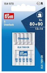 Prym, Prym - Nähmaschinennadel Microtext Nr. 80-90 5 Stück, Prym Nähmaschinennadel Overlock NM80 - 90, SB5