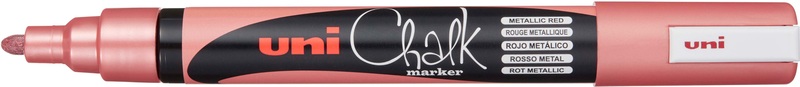 uni-ball, uni-ball Chalk Marker, 1.8-2.5mm, Metallic rot, PWE-5M METALLIC RED , uni-ball Chalk Marker, 1.8-2.5mm, Metallic rot, PWE-5M METALLIC RED