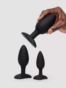 Nexus, BUTT PLUG TRIO 3 Vollsilikon Butt Plugs SML Schwarz | Nexus, Nexus Trio Anal Plug Training Kit - Amorana