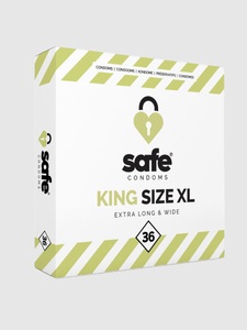 Safe, Safe XL, Safe King Size Kondom, Transparent, 36 Stück - Amorana