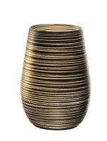 Stölzle, Stölzle - 6-teiliges Gläser-Set Twister - Gold und Schwarz, Twister meets Elements Longdrinkbecher 465ml, Schwarz-Gold