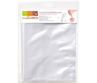 ScrapCooking, Scrapcooking - 6er-Set Spritzbeutel Duo - Transparent, 6 Stk. Einwegspritzbeutel mit zwei Kammern 30x25cm