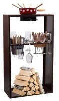 CONFORAMA, Fondue-Set DREAM Stahl rostfrei Braun, Nouvel Fondue-Bar Winter-Dream 17 Teile, Braun
