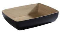 APS, GN 1/2 Schale FRIDA Schwarz(aussen)/Holzoptik
