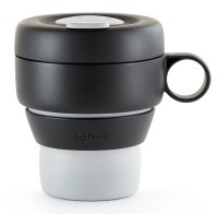 LEKUE, Lekue - Thermosbecher - Grau, To Go Thermobecher H11cm D9cm 350ml grau