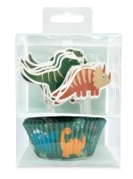 Scrap Cooking, 24 Cupcakesförmchen u. 24 Cake Toppers Dino, 24 Cupcakesförmchen u. 24 Cake Toppers Dino