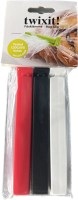 andersign, 12x Beutelclips 14cm 1xrot 1x schwarz, 1xweiss Polybag+Hängkarte, Twixit Beutelverschluss 1xrot 1xschwarz 1xweiss 14cm