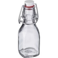 Westmark, Bügelverschlussflasche eckig, 125ml, Bügelverschlussflasche eckig, 125ml