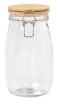 Tala, Tala - Einmachglas 980 ml - Transparent, Aufbewahrungsglas mit Bambusdeckel 980ml