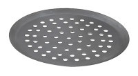 de Buyer, Pizzablech Blaustahl 24cm, Pizzablech rund gelocht D: 24cm Blaustahl