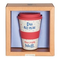 Grafik Werkstatt, 1x Bamboo to go Trinkbecher Du bist meine kleine perfekte Welt, Bamboo to go Trinkbecher Du bist meine kleine perfekte Welt