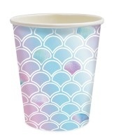 ScrapCooking, Scrapcooking - 8er-Set Becher Sirene - Blau und Hellviolett, 8er Set Pappbecher Meerjungfrau 250ml