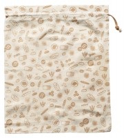 Diverse, diverse Brotkorb Pebbly, Brotbeutel XL, Baumwolle, braun, 50x45cm