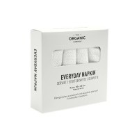 The Organic Company, Everyday 4er Set Stoffserviette 20x20cm natural white