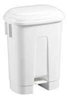 Linum, Mülltonne mit Pedal und Deckel weiss 60lt 51x37 H67cm, Mülltonne mit Pedal und Deckel weiss 60lt 51x37 H67cm