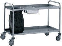 Tournus Equipment, 1x Wagen mit Abfalleimer 1330x640x920 mm, Wagen mit Abfalleimer 1330x640x920mm