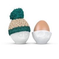 58products, Eierbecher Mütze Elfenbein / Smaragd