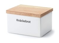 Continenta, Vorratsdose mit Holzdeckel 17,5 x 13,5 x 11 cm, 