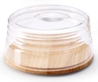 Continenta, Continenta - Käseplatte 20.5 cm - Hellbraun, Käseglocke flach, 2tlg. 20,5 x H 11cm