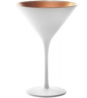 Stölzle Lausitz, Stölzle Lausitz - 6er-Set Martinigläser Elements - 240 ml, 6er Set Elements Cocktailschale 240ml weiss/bronze