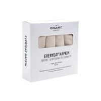The Organic Company, Everyday 4er Set Stoffserviette 20x20cm stone Biobaumwolle