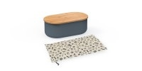 Pebbly, Pebbly Brotkasten m. Schneidebr., Messer, Brotbeutel, Slate, diverse Brotkasten Pebbly