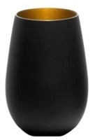 Stölzle Lausitz, Stölzle Lausitz - 6er-Set Gläser Olympic - Schwarz und Gold, Elements Becher 465ml schwarz/gold