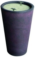 Piazza, 1x Aussen-Aschenbecher Farbe: Wenge 55cm, Aussen Aschenbecher Farbe Wenge 55cm