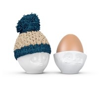 58products, Eierbecher Mütze Elfenbein / Petrol