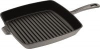 STAUB, Grillpfanne quadratisch, Grau, 26x26 cm, American Grillpfanne 26cm, Graphit-Grau, Gusseisen