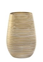 Stölzle, Stölzle - 6-teiliges Gläser-Set Twister - Gold und Weiss, Twister meets Elements Longdrinkbecher 465ml, Weiss-Gold