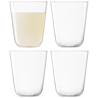 LSA International, 4er Set Arc Becher 380ml Clear, 4er Set Arc Trinkbecher 380ml klar