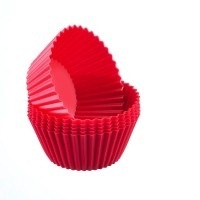 Westmark, 4x 6 Stk. Silikon-Muffinformen, Ø 7 cm, rot, 6er Set Silikon-Muffinformen, D7cm, rot
