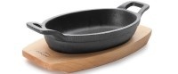 LACOR, Lacor - Grillpfanne Magma - Hellbraun und Schwarz, Magma Bratentopf oval D17.5x12.5cm inkl Servierbrett