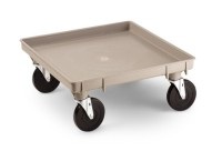 andersign, Transportwagen f.Spülkorb ohne Griff 540x540mm H226mm beige, Transportwagen für Spülkorb ohne Griff 54x54cm H22.6cm beige