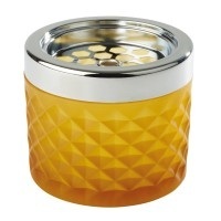 APS, Windascher, Glas matt-gelb gefrostet D9.5cm H8cm